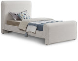 Cream Stylus Boucle Fabric Twin Twin Bed from Meridian - Luna Furniture