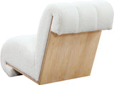 Swoon Cream Faux Sheepskin Accent Chair from Meridian - Luna Furniture