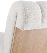 Swoon Cream Faux Sheepskin Accent Chair from Meridian - Luna Furniture