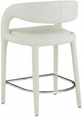 Sylvester Cream Faux Leather Counter Stool from Meridian - Luna Furniture