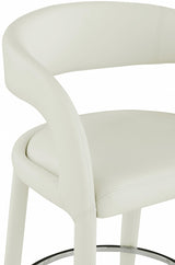 Sylvester Cream Faux Leather Counter Stool from Meridian - Luna Furniture