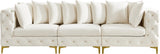 Tremblay Cream 108" Velvet Modular Sofa from Meridian - Luna Furniture