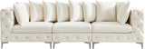 Tremblay Cream 108" Velvet Modular Sofa from Meridian - Luna Furniture