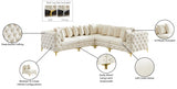 Tremblay Cream Velvet Modular Sectional from Meridian - Luna Furniture