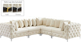 Tremblay Cream Velvet Modular Sectional from Meridian - Luna Furniture