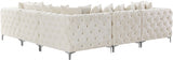 Tremblay Cream Velvet Modular Sectional from Meridian - Luna Furniture