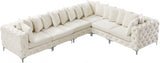 Tremblay Cream Velvet Modular Sectional from Meridian - Luna Furniture