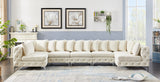 Tremblay Cream Velvet Modular Sectional from Meridian - Luna Furniture