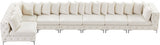 Tremblay Cream Velvet Modular Sectional from Meridian - Luna Furniture