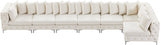 Tremblay Cream Velvet Modular Sectional from Meridian - Luna Furniture