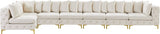 Tremblay Cream Velvet Modular Sectional from Meridian - Luna Furniture