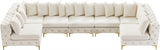 Tremblay Cream Velvet Modular Sectional from Meridian - Luna Furniture