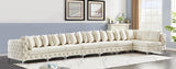 Tremblay Cream Velvet Modular Sectional from Meridian - Luna Furniture