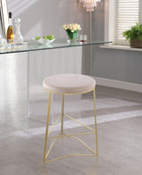 Tres Cream Velvet Counter Stool from Meridian - Luna Furniture