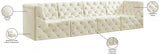 Tuft Cream Velvet Modular 128" Sofa from Meridian - Luna Furniture