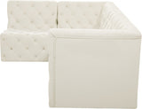 Tuft Cream Velvet Modular Sectional from Meridian - Luna Furniture