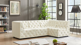 Tuft Cream Velvet Modular Sectional from Meridian - Luna Furniture