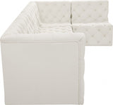 Tuft Cream Velvet Modular Sectional from Meridian - Luna Furniture