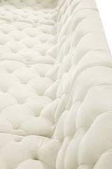 Tuft Cream Velvet Modular Sectional from Meridian - Luna Furniture