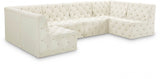 Tuft Cream Velvet Modular Sectional from Meridian - Luna Furniture