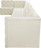 Tuft Cream Velvet Modular Sectional from Meridian - Luna Furniture