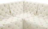 Tuft Cream Velvet Modular Sectional from Meridian - Luna Furniture