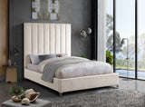 Via Cream Velvet Full Bed from Meridian - Luna Furniture