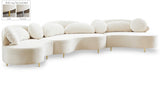 Vivacious Cream Velvet 3pc. Sectional from Meridian - Luna Furniture