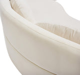 Vivacious Cream Velvet 3pc. Sectional from Meridian - Luna Furniture