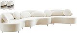 Vivacious Cream Velvet 3pc. Sectional from Meridian - Luna Furniture