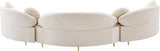 Vivacious Cream Velvet 3pc. Sectional from Meridian - Luna Furniture