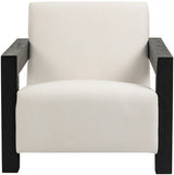 Ward Cream Ward Linen Textured Fabric Accent Chair from Meridian - Luna Furniture