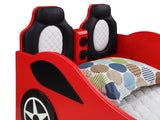 Cruiser Car Themed Twin Bed with Underglow Lights Red from Coaster - Luna Furniture