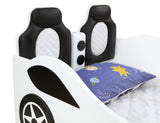 Cruiser Car Themed Twin Bed with Underglow Lights White from Coaster - Luna Furniture