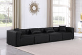 Cube Faux Leather Sofa Black from Meridian - Luna Furniture