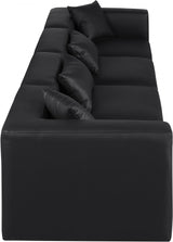 Cube Faux Leather Sofa Black from Meridian - Luna Furniture