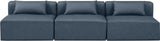 Cube Faux Leather Sofa Blue from Meridian - Luna Furniture