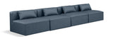 Cube Faux Leather Sofa Blue from Meridian - Luna Furniture