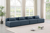 Cube Faux Leather Sofa Blue from Meridian - Luna Furniture