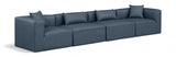 Cube Faux Leather Sofa Blue from Meridian - Luna Furniture