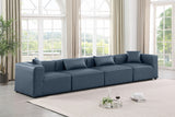 Cube Faux Leather Sofa Blue from Meridian - Luna Furniture