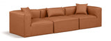 Cube Faux Leather Sofa Cognac from Meridian - Luna Furniture