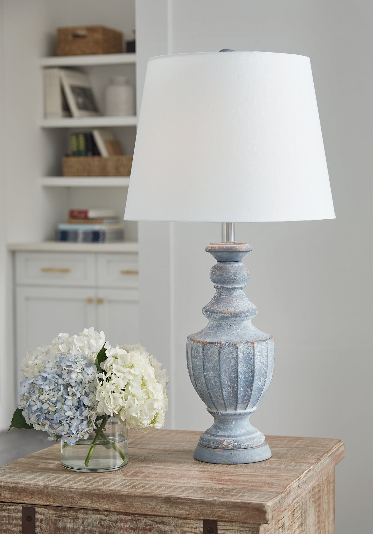 Cylerick Antique Blue Table Lamp from Ashley - Luna Furniture