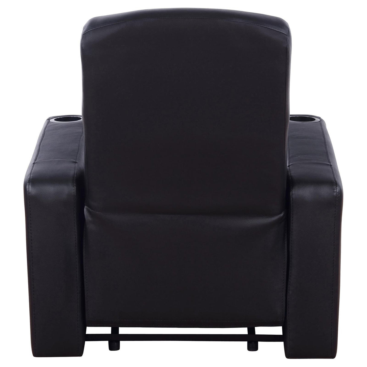 Cyrus Home Theater Upholstered Recliner Black from Coaster - Luna Furniture