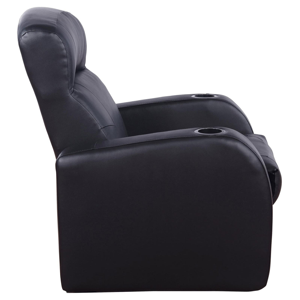 Cyrus Home Theater Upholstered Recliner Black from Coaster - Luna Furniture