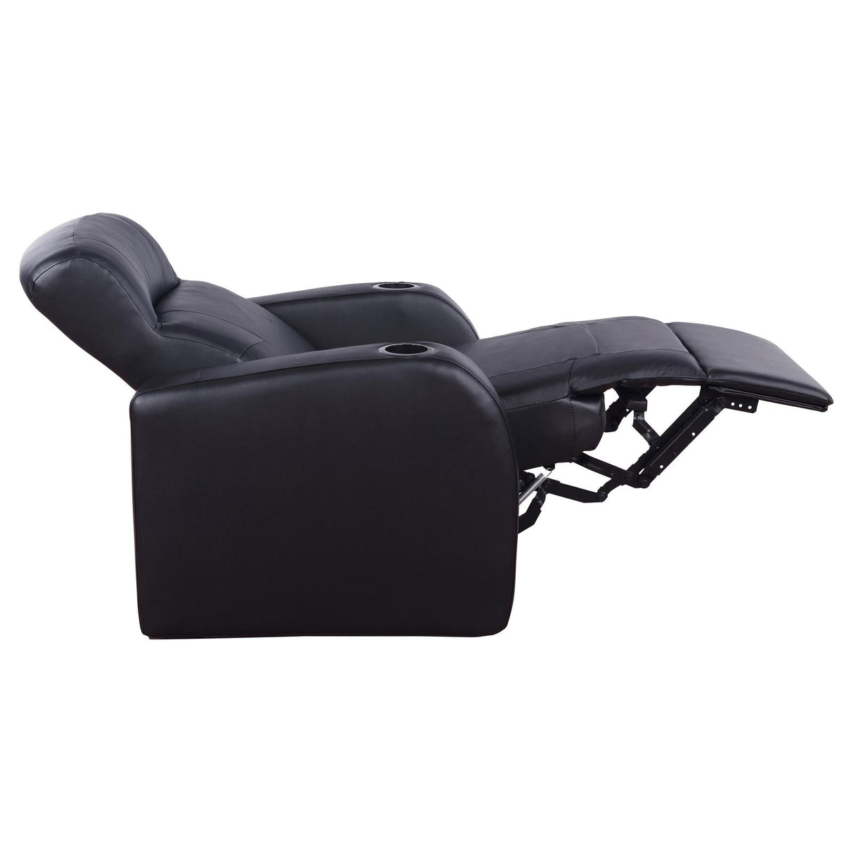 Cyrus Home Theater Upholstered Recliner Black from Coaster - Luna Furniture