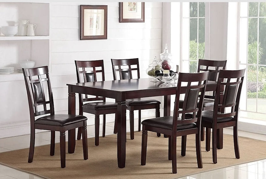 D1020 - Dining Table + 6 Chair Set - D1020 - Luna Furniture