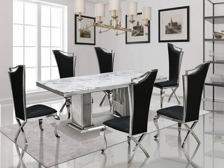 D6062 - Dining Table + 6 Chair Set - D6062 - Luna Furniture