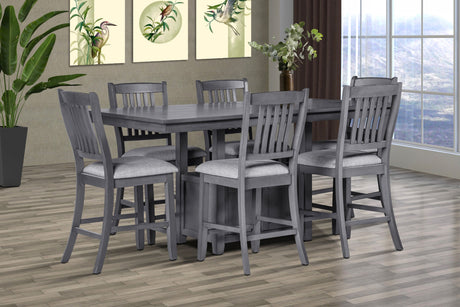 Gather Gray 7-Piece Counter Height Set from Happy Homes - Luna Furniture