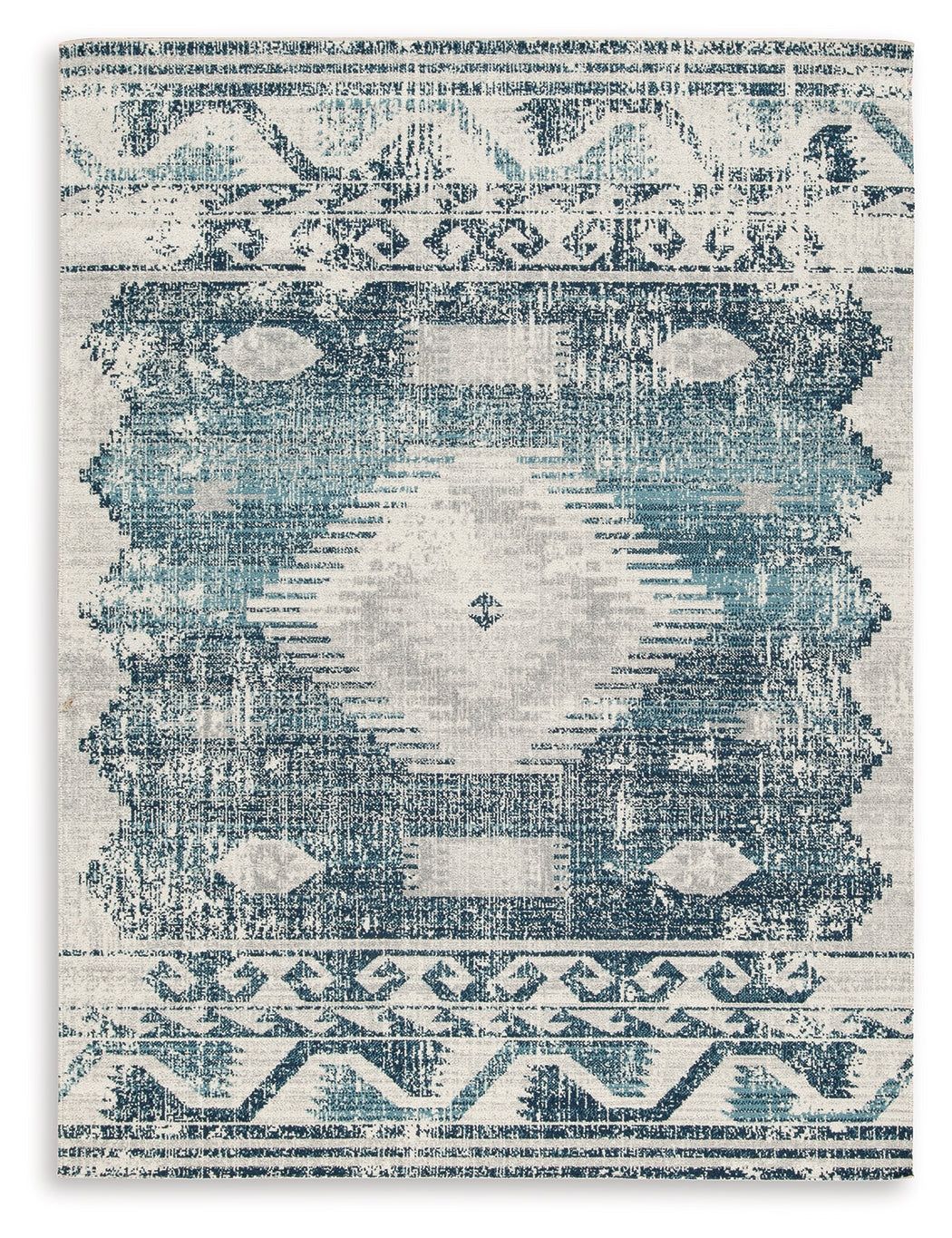 Daddridge Blue/Gray/Ivory 5' x 7' Rug from Ashley - Luna Furniture